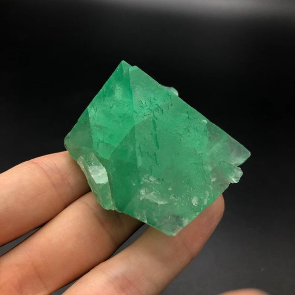 Green Fluorite Crystal Mineral Specimen Octahedron Cube, Riemvasmaak S. Africa - Picture 3 of 7